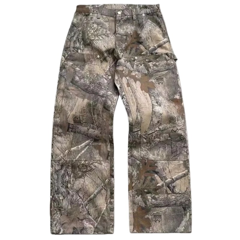 Forest Pattern Double Knee Denim