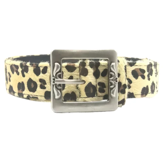 Fuzzy Leopard Belt