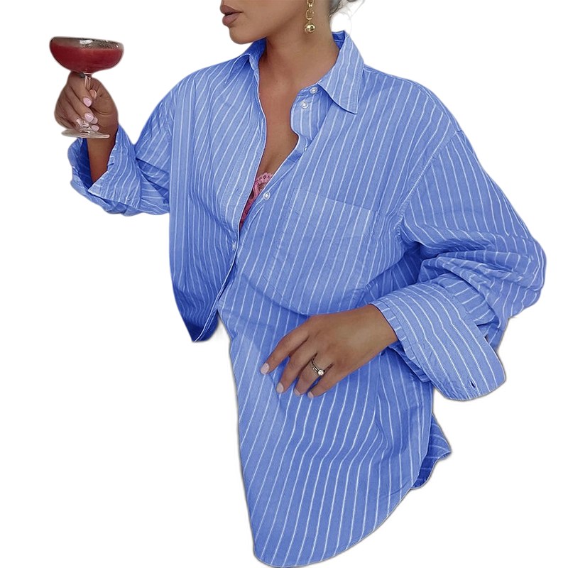 Striped shirt coat