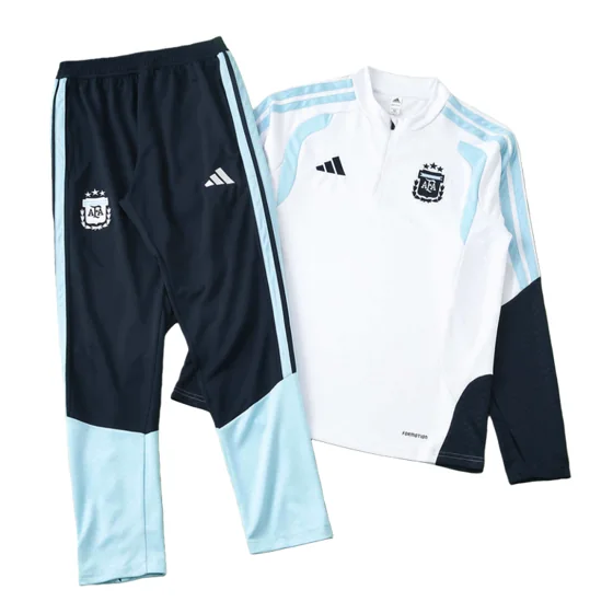 2026 FIFA World Cup Argentina White Half zip training suit set