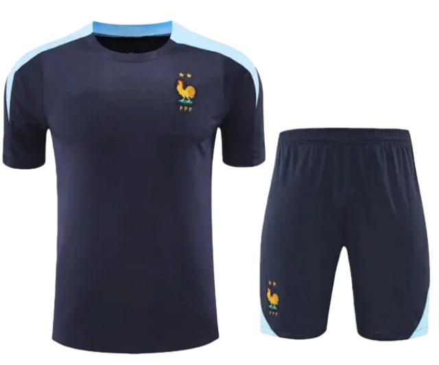 2425 France Training clothes suit Short sleeve Fan version
