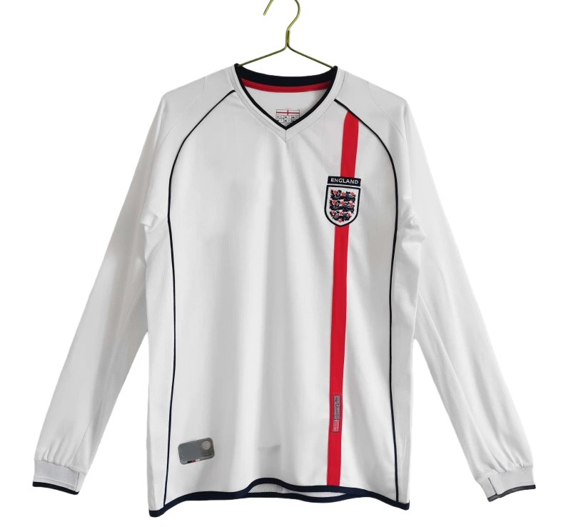 2002 season England home Long sleeved retro Fan version