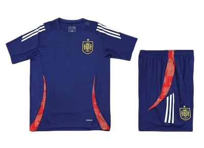 2425 Spain Training clothes suit Short sleeve Fan version